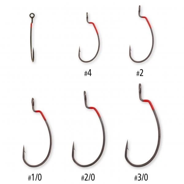 Quantum 4street Offset Hook DG Black Red (5-pack) 4 Quantum 4street Offset Hook DG Black Red (5-pack) – Image 2