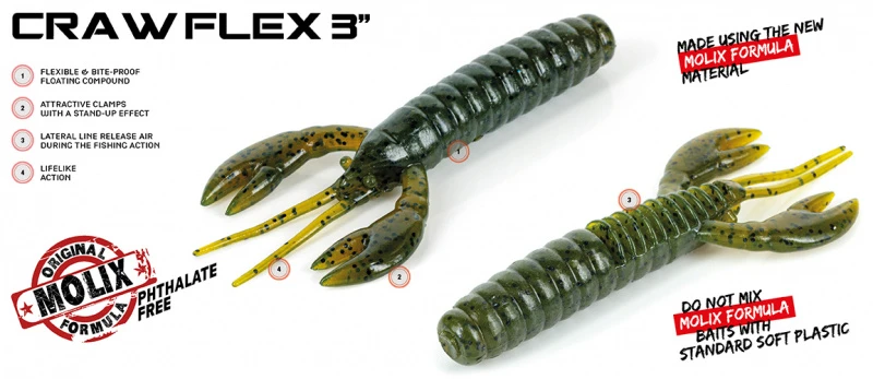 Molix Craw Flex 7,6cm (6-pack) 4 Molix Craw Flex 7,6cm (6-pack) – Image 2